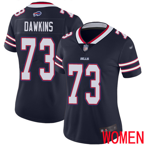 Women Buffalo Bills #73 Dion Dawkins Limited Navy Blue Inverted Legend NFL Jersey->women nfl jersey->Women Jersey
